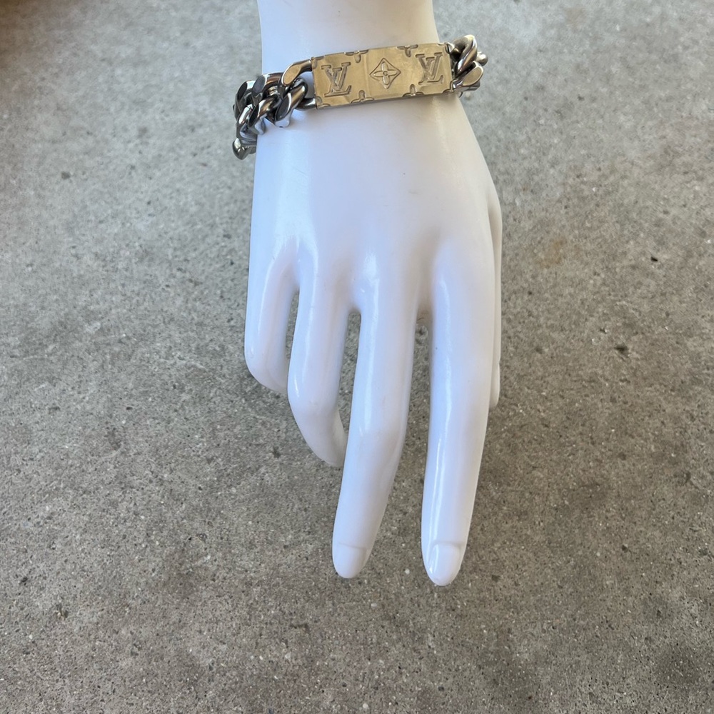 Louis Vuitton Chain Link Bracelet Monogram Men’s Bracelet Authentic Quality RARE - Picture 5 of 16